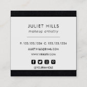 Gold Glitter Swish and Black Square Visitekaartje (Achterkant)