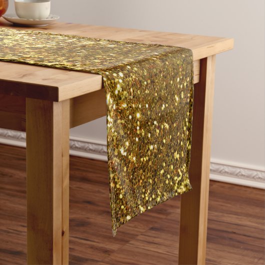 Gold Glitter Table Runner Korte Tafelloper (Voorbeeld)
