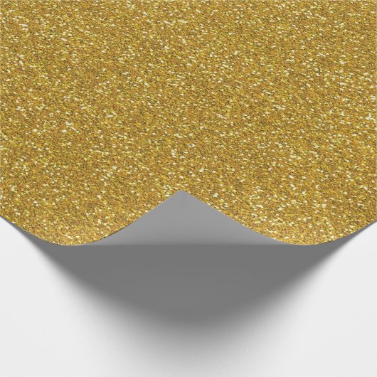 Gold Glitter Texture Cadeaupapier (Hoek)