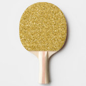 Gold Glitter Texture Print Tafeltennisbatje (Voorkant)