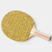 Gold Glitter Texture Print Tafeltennisbatje (Zijkant)