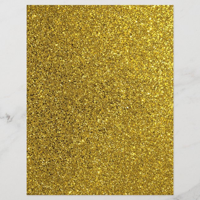 Gold Glitter Texture Scrapbook Paper (Voorkant)