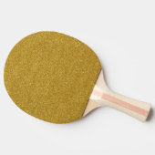Gold Glitter Texture Tafeltennisbatje (Zijkant)