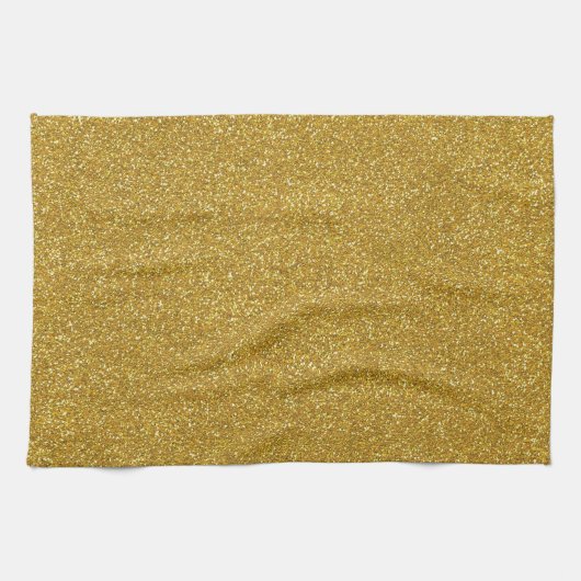 Gold Glitter Texture Theedoek (Horizontaal)