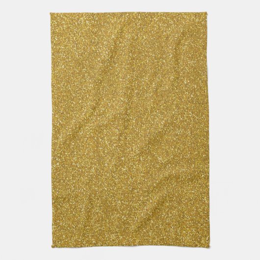 Gold Glitter Texture Theedoek (Verticaal)