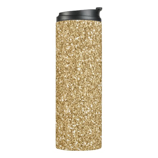 Gold Glitter Thermosbeker (Gedraaid links)