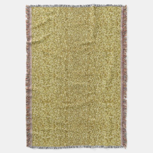 Gold Glitter Throw Blanket Deken (Voorkant Verticaal)