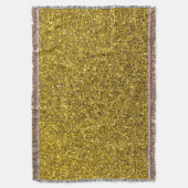 Gold Glitter Throw Blanket Deken (Voorkant Verticaal)