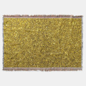 Gold Glitter Throw Blanket Deken (Voorkant)