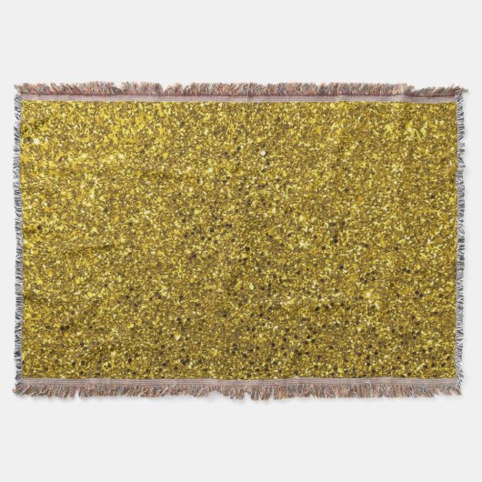 Gold Glitter Throw Blanket Deken (Voorkant)