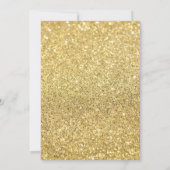 Gold Glitter Titiende verjaardag Uitnodiging (Achterkant)