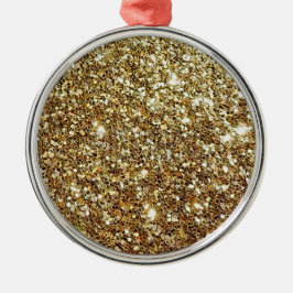 Gold Glitter to Customize Metalen Ornament