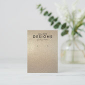 Gold Glitter Trendy Instagram Earring Display Kaar Visitekaartje (Staand voorkant)