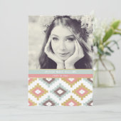 Gold Glitter Tribal Graduation Invitations Kaart (Staand voorkant)