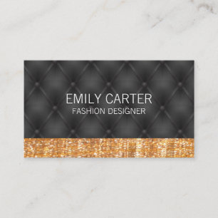 Gold Glitter Trim   Luxe opgevuld kussen Visitekaartje