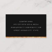 Gold Glitter Trim Visitekaartje (Achterkant)