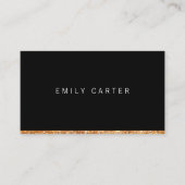 Gold Glitter Trim Visitekaartje (Voorkant)