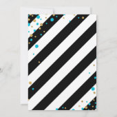 Gold Glitter Turquoise Sprinkles Baby shower Kaart (Achterkant)