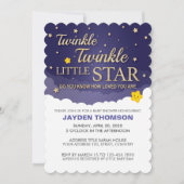 Gold Glitter Twinkle Little Star-Baby shower Kaart (Voorkant)
