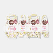 Gold Glitter Two Sweet Donut 2de verjaardag Bedankdoosjes (Uitgevouwen)