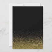 Gold Glitter - Uitnodiging van Eve-partij in nieuw (Achterkant)