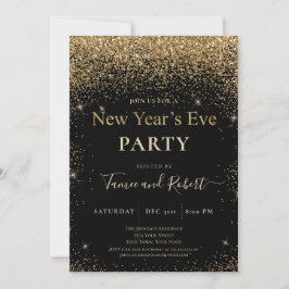 Gold Glitter - Uitnodiging van Eve-partij in nieuw