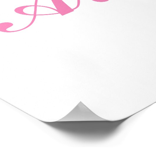 Gold Glitter Unicorn Bedroom Girls Name Art Print (Hoek)