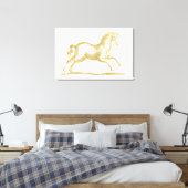 Gold Glitter Unicorn Fantasy Canvas Afdruk (Insitu (Slaapkamer))