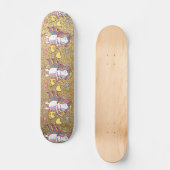 Gold glitter unicorn patroon persoonlijk skateboard (Voorkant)