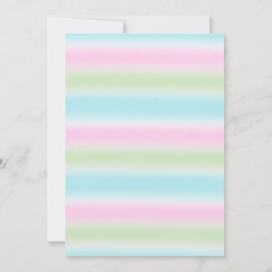 Gold Glitter Unicorn Rainbow Birthday Uitnodiging (Achterkant)