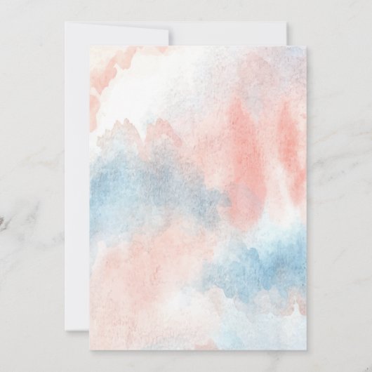 Gold Glitter Unicorn, Waterverf Kaart (Achterkant)