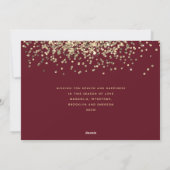 Gold Glitter Valentijnsdag zwart-wit Feestdagenkaart (Achterkant)