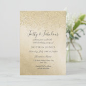 Gold Glitter Veertig en geweldige 40e verjaardag Kaart (Staand voorkant)