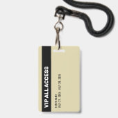 Gold Glitter VIP All Access Pass Event ID Badge (Achterkant met koord)