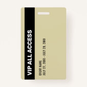 Gold Glitter VIP All Access Pass Event ID Badge (Achterkant)