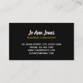 Gold Glitter VIP Business Consultant Visitekaartje (Achterkant)