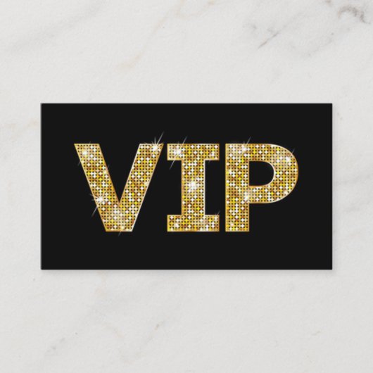 Gold Glitter VIP Business Consultant Visitekaartje (Voorkant)