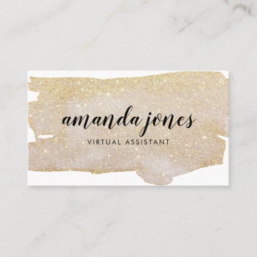 Gold Glitter Visitekaartje (Voorkant)