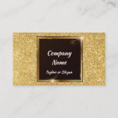 Gold Glitter Visitekaartje (Achterkant)