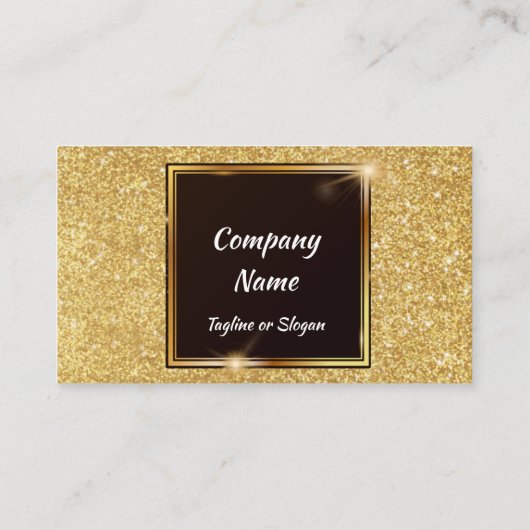 Gold Glitter Visitekaartje (Achterkant)