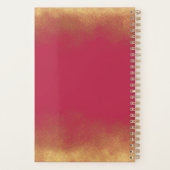 Gold Glitter Viva Magenta Aangepaste Logo Slogan N Planner (Achterkant)