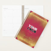 Gold Glitter Viva Magenta Aangepaste Logo Slogan N Planner (Display)