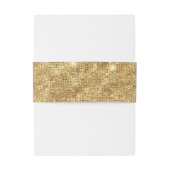 Gold Glitter Voeg je eigen tekst toe Uitnodigingen Wikkel (Achterkant Voorbeeld)