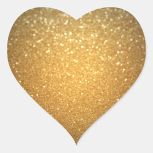 Gold Glitter Voeg Jouw tekst elegante blanco Sjabl Hart Sticker