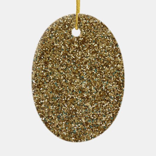 GOLD GLITTER ~ voor Feestdagen of elke dag! Keramisch Ornament (Voorkant)