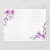 Gold Glitter "We Do" Pastel Paarse Bloemen Huwelij Uitnodiging Briefkaart (Achterkant)