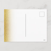 Gold Glitter Wedding Briefkaart Invite (Achterkant)