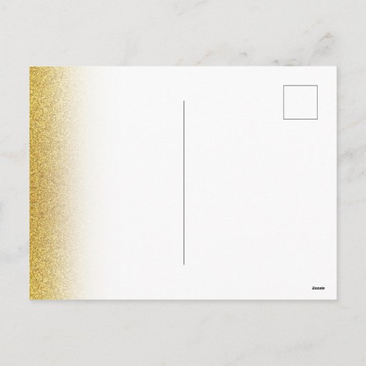 Gold Glitter Wedding Briefkaart Invite (Achterkant)
