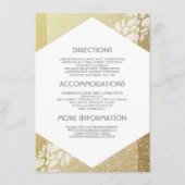Gold Glitter Wedding Details - Informatie Informatiekaartje (Voorkant)