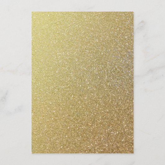 Gold Glitter Wedding Details - Informatie Informatiekaartje (Achterkant)